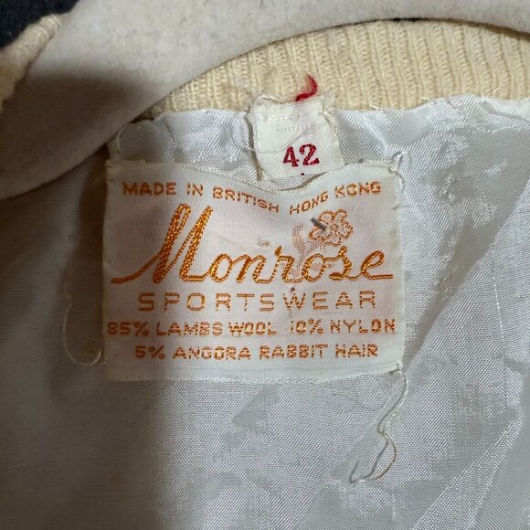 Vintage Montrose Sportswear Beaded Button Front Cardigan Sweater 42 Beige - Picture 4 of 11